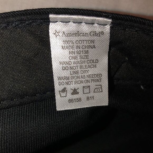 American Girl OS Black Red Embroidered Star American Girl New York Black Cap - Picture 6 of 9